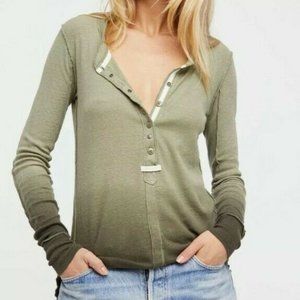 We the Free People Cozy Up Ombre Henley Top
